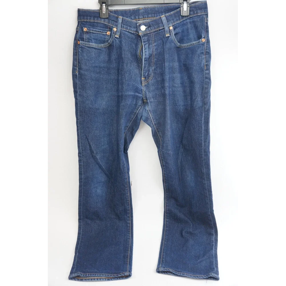 Levi's 541 Athletic Taper Jeans Mens 33x32 Dark Wash Blue Denim VTG Brown‎ Tab